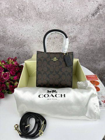 Сумка в стилі Coach Cally Black/Brown P9025 фото