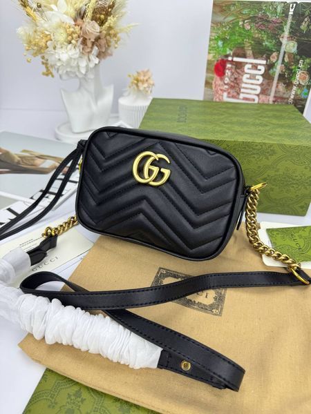 Сумка в стилі Gucci Black Gold P11029 фото