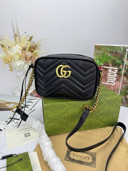 Сумка в стилі Gucci Black Gold P11029 фото