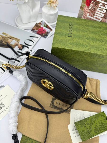 Сумка в стилі Gucci Black Gold P11029 фото