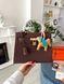 Сумка в стилі Hermes Kelly 25 Chocolate Gold P15048 фото 3