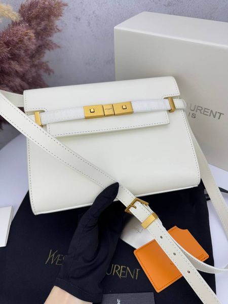 Сумка в стилі Yves Saint Laurent Manhattan Milk Gold P5031 фото