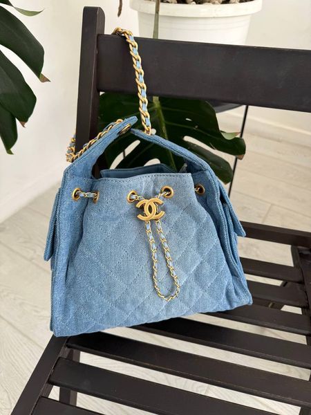 Модель в стилі Chanel Denim Gold P10154 фото
