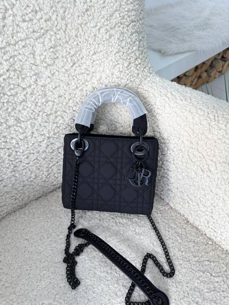 Сумка в стилі Dior Lady Mini Total Black P6066 фото
