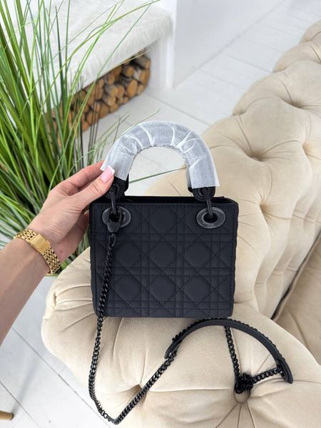 Сумка в стилі Dior Lady Mini Total Black P6066 фото