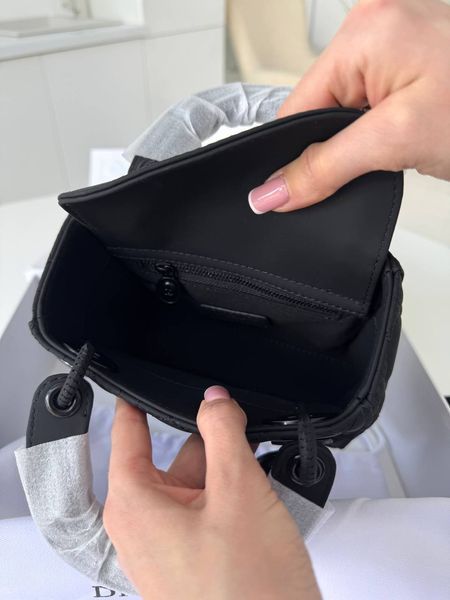 Сумка в стилі Dior Lady Mini Total Black P6066 фото
