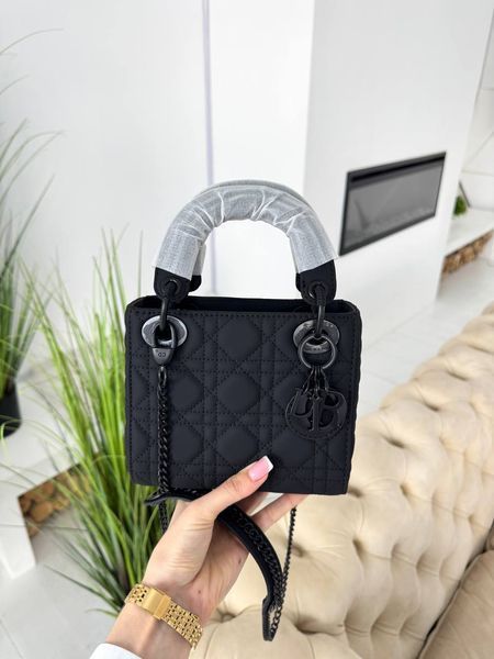 Сумка в стилі Dior Lady Mini Total Black P6066 фото