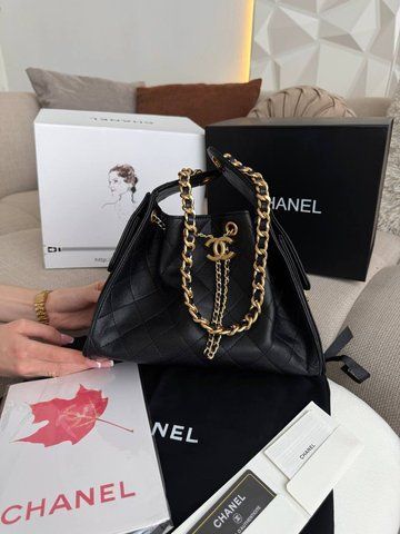Модель в стилі Chanel Black Gold Texture P10141 фото
