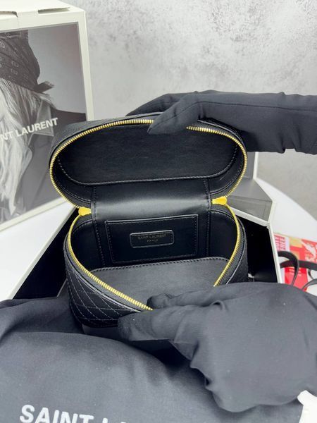 Сумка в стилі Yves Saint Laurent Gaby vanity Black/Gold P5037 фото