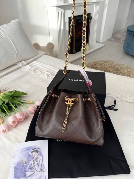 Модель в стилі  Chanel Chocolate Gold Texture 26.5см P10180 фото