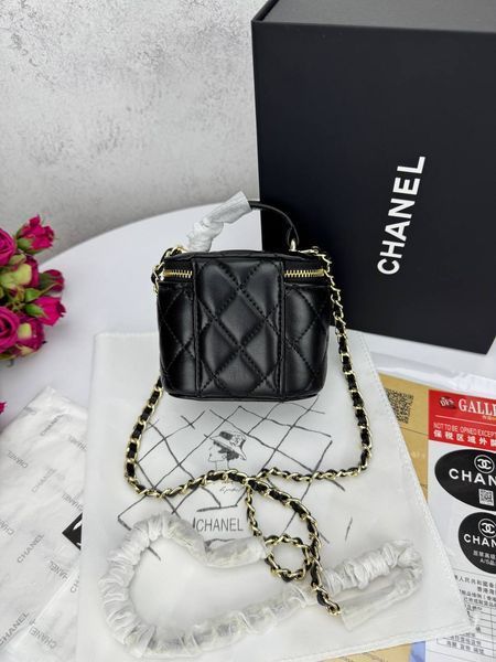 Модель в стилі Chanel mini Black (з дзеркалом) 10 см P10080 фото