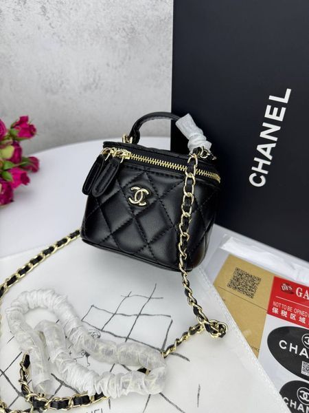 Модель в стилі Chanel mini Black (з дзеркалом) 10 см P10080 фото