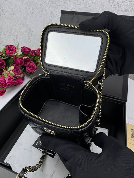 Модель в стилі Chanel mini Black (з дзеркалом) 10 см P10080 фото