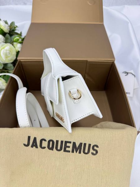 Сумка в стилі Jacquemus mini White P12009 фото
