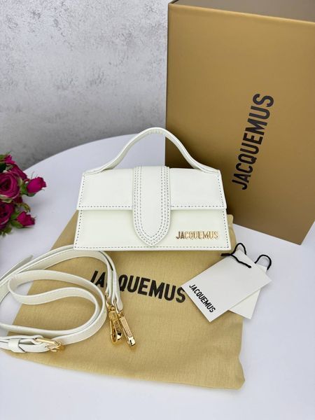 Сумка в стилі Jacquemus mini White P12009 фото