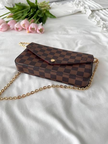 Сумка в стилі Louis Vuitton Felicie Pochette Brown 21,5 см P1051 фото
