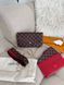 Сумка в стилі Louis Vuitton Felicie Pochette Brown 21,5 см