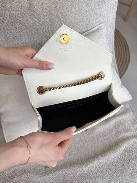 Сумка в стилі Yves Saint Laurent Envelope Milk Gold P5047 фото
