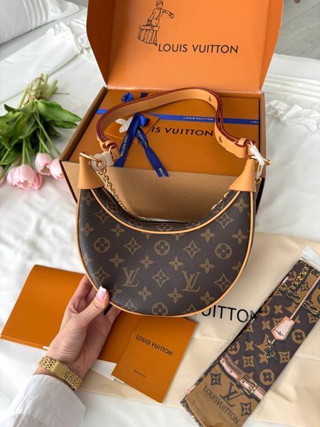 Сумка в стилі Louis Vuitton Loop Brown 23 см P1041 фото