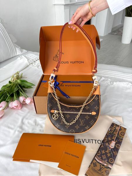 Сумка в стилі Louis Vuitton Loop Brown 23 см P1041 фото