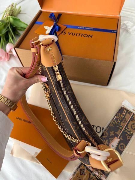 Сумка в стилі Louis Vuitton Loop Brown 23 см P1041 фото