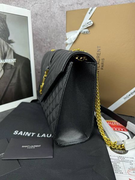 Сумка в стиліYves Saint Laurent Envelope Black Gold  P5025 фото