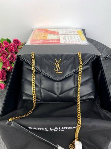 Сумка в стилі Yves Saint Laurent Puffer Black P5020 фото