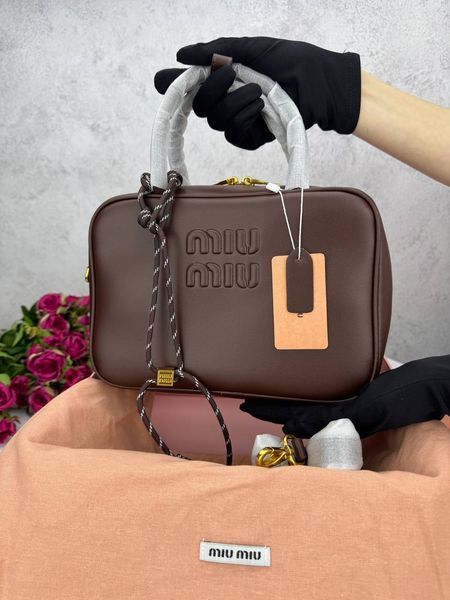 Сумка в стилі Miu Miu Brown P17022  фото