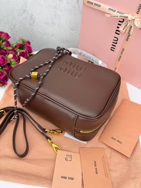 Сумка в стилі Miu Miu Brown P17022  фото