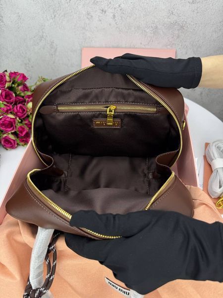 Сумка в стилі Miu Miu Brown P17022  фото