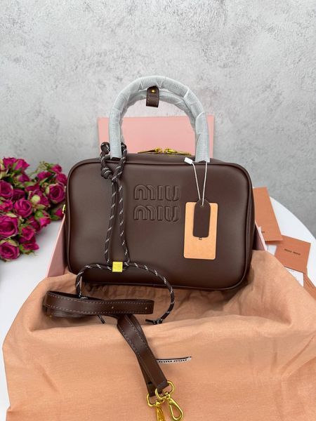 Сумка в стилі Miu Miu Brown P17022  фото
