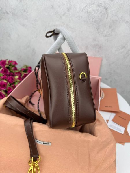 Сумка в стилі Miu Miu Brown P17022  фото