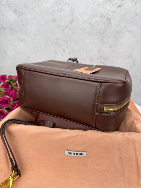 Сумка в стилі Miu Miu Brown P17022  фото