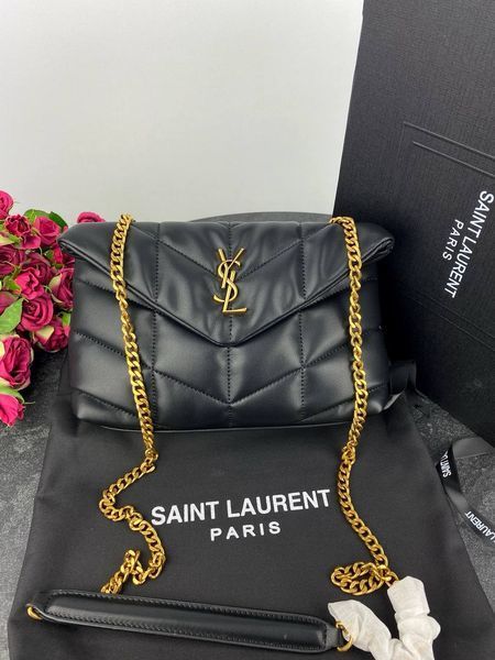 Сумка в стилі Yves Saint Laurent Puffer Black P5020 фото