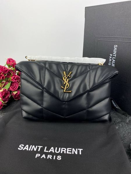 Сумка в стилі Yves Saint Laurent Puffer Black P5020 фото
