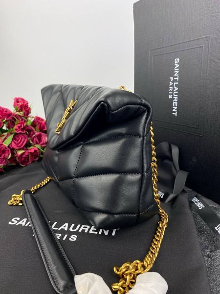 Сумка в стилі Yves Saint Laurent Puffer Black P5020 фото