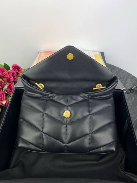 Сумка в стилі Yves Saint Laurent Puffer Black P5020 фото
