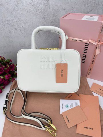 Сумка в стилі Miu Miu White P17030 фото