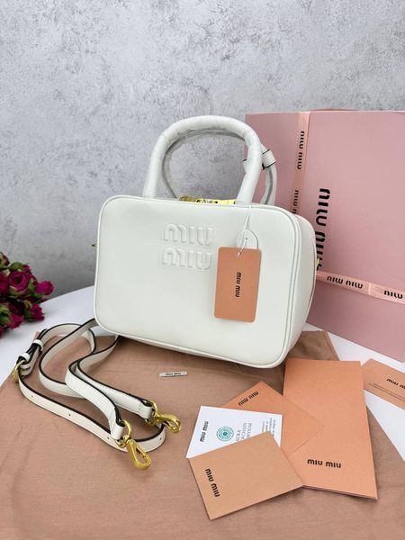 Сумка в стилі Miu Miu White P17030 фото