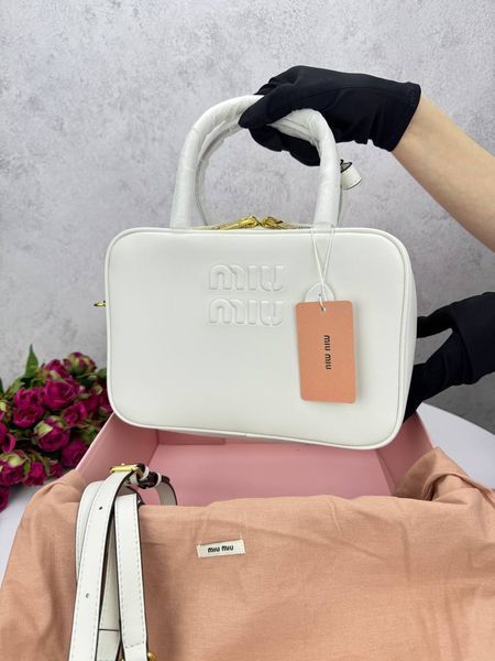 Сумка в стилі Miu Miu White P17030 фото