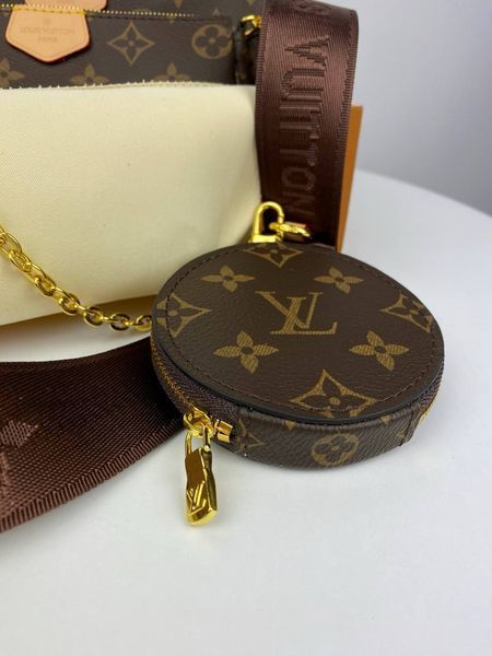 Модель в стилі Louis Vuitton Multi Pochette Brown 24 см P1003 фото
