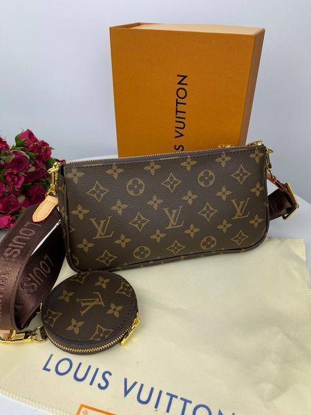 Модель в стилі Louis Vuitton Multi Pochette Brown 24 см P1003 фото