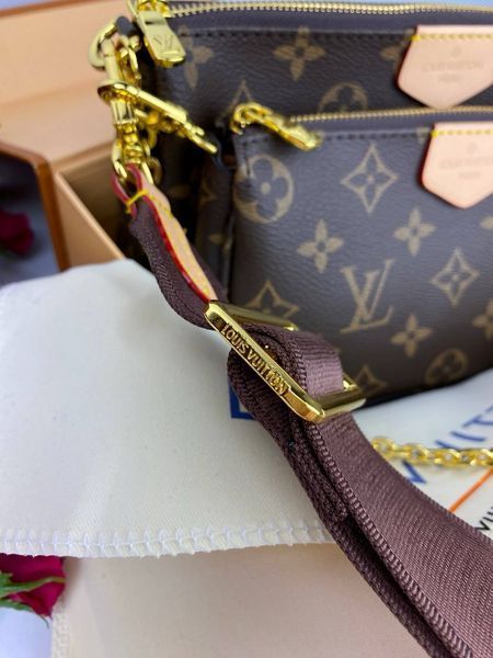 Модель в стилі Louis Vuitton Multi Pochette Brown 24 см P1003 фото