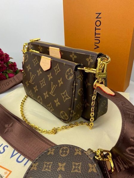 Модель в стилі Louis Vuitton Multi Pochette Brown 24 см P1003 фото