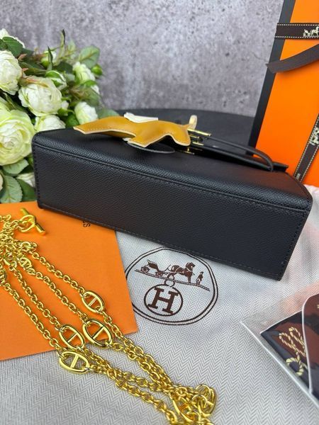 Сумка в стилі Hermes Kelly Black P15011 фото