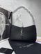 Сумка в стилі Yves Saint Laurent Hobo Le 5 A 7 Black/Silver P5038 фото 13