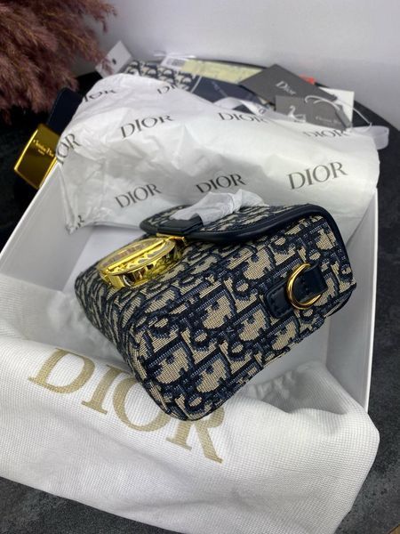 Сумка в стилі  Dior Blue/Beige P6014 фото