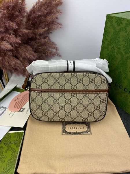 Сумка в стилі Gucci Horsebit 1955 Small Brown Р11001 фото