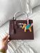 Модель в стилі  Hermes Kelly 25 Chocolate Silver  P16049 фото 2