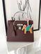 Модель в стилі  Hermes Kelly 25 Chocolate Silver  P16049 фото 8